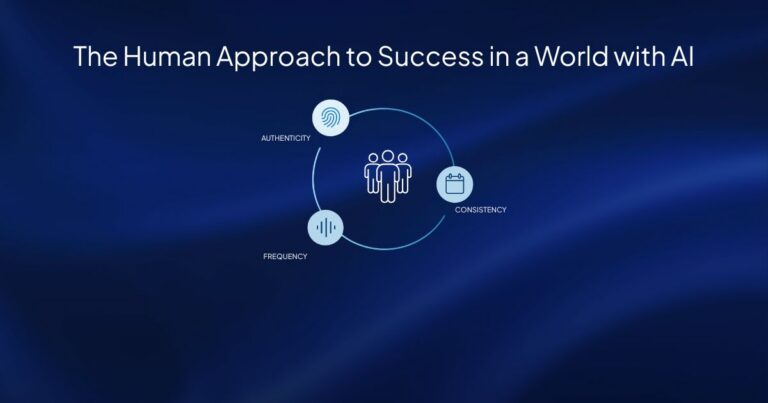 Human approach to success in AI world concept