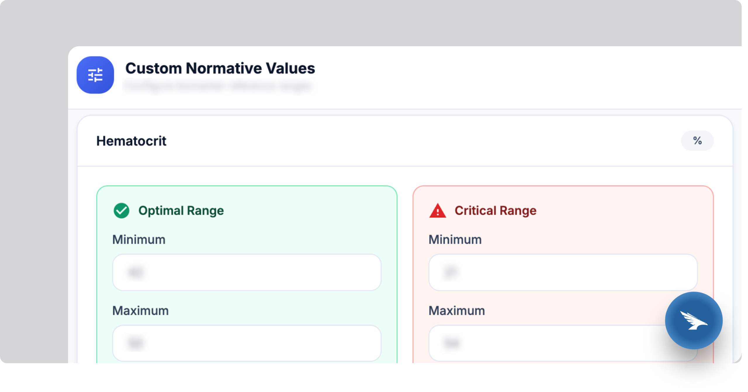 custom normative values