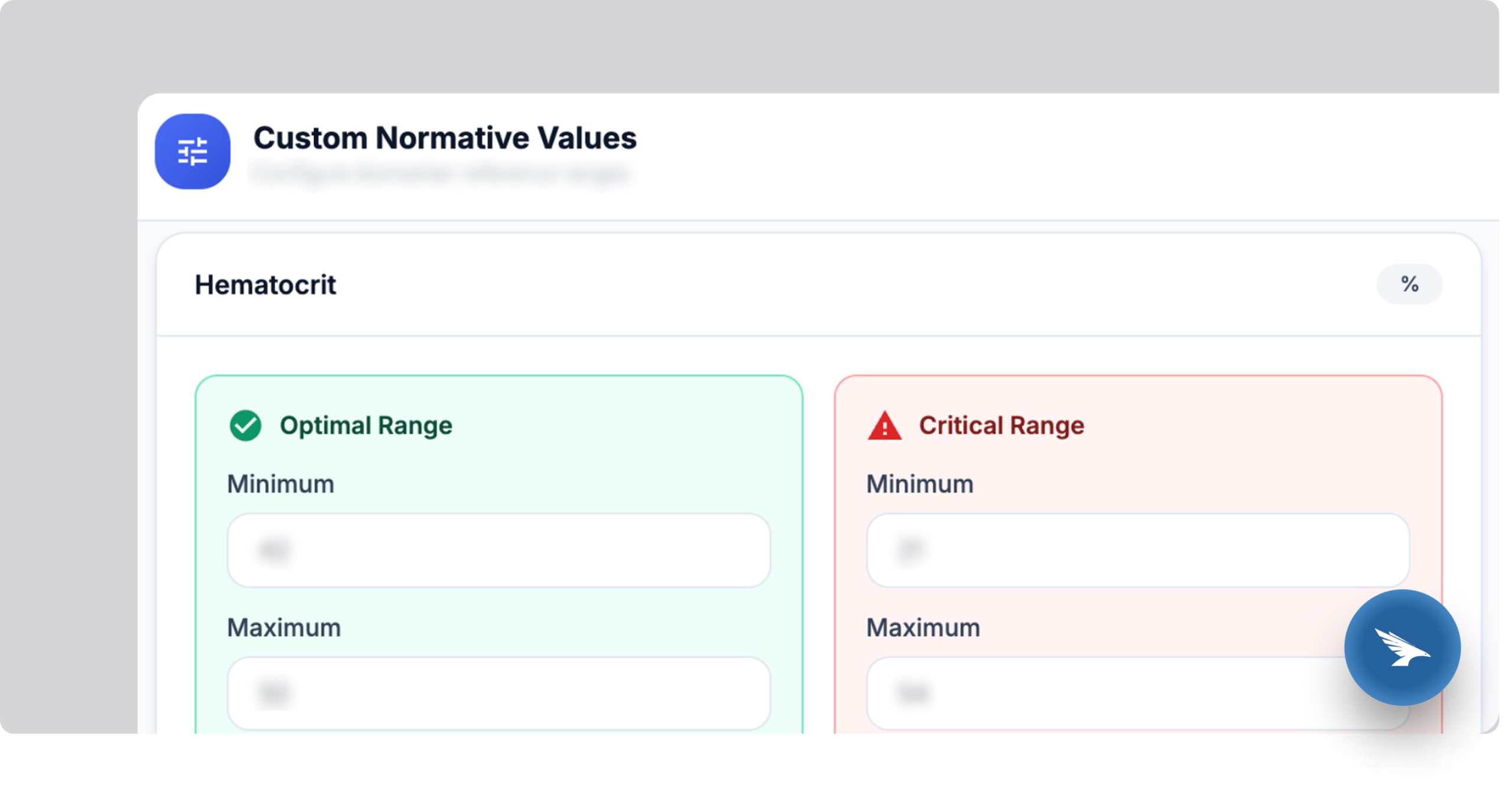 custom normative values