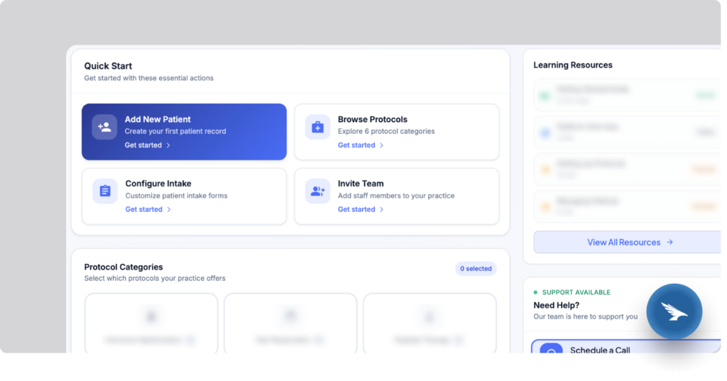 Colette clinical intelligence workspace connecting patient labs, intake, and history