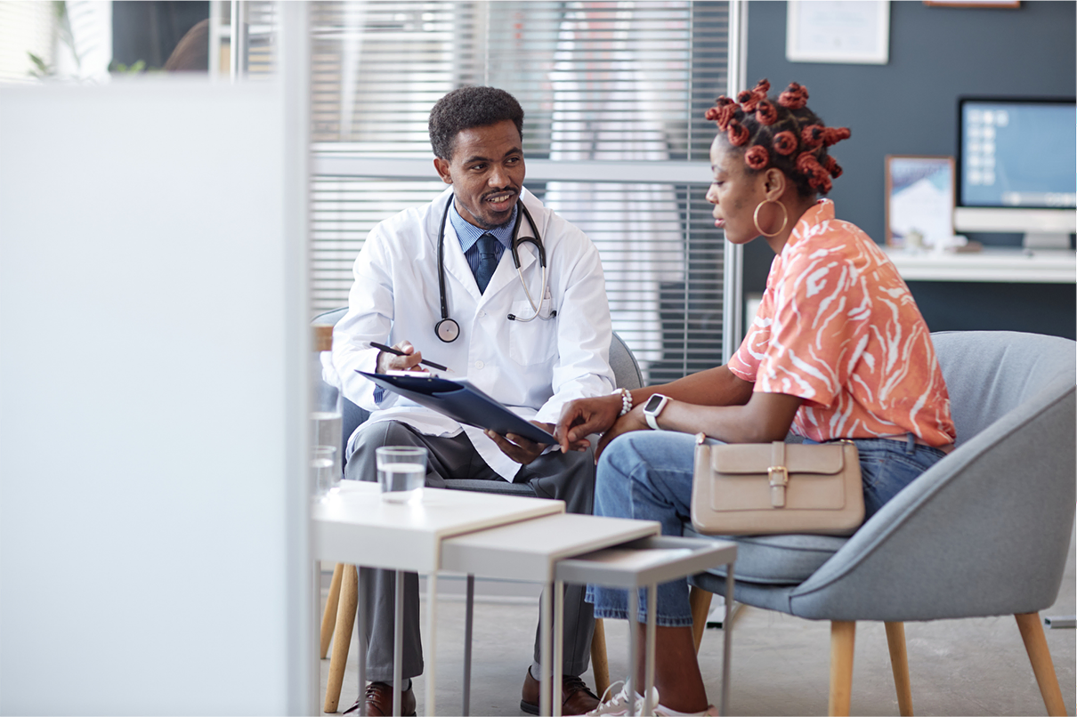 Clinician and patient discussing a personalized treatment plan during a consultation